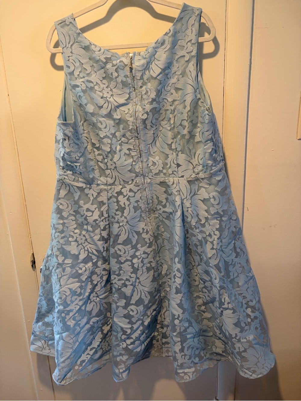 rebels Pale Blue Lace Floral Party Dress for Girls